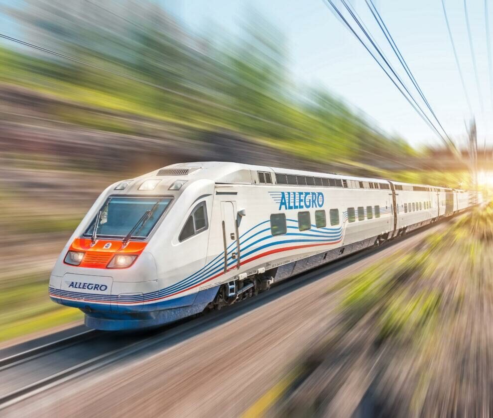 High,Speed,Train,Allegro.,Russia,,Saint-petersburg,20,May,2018